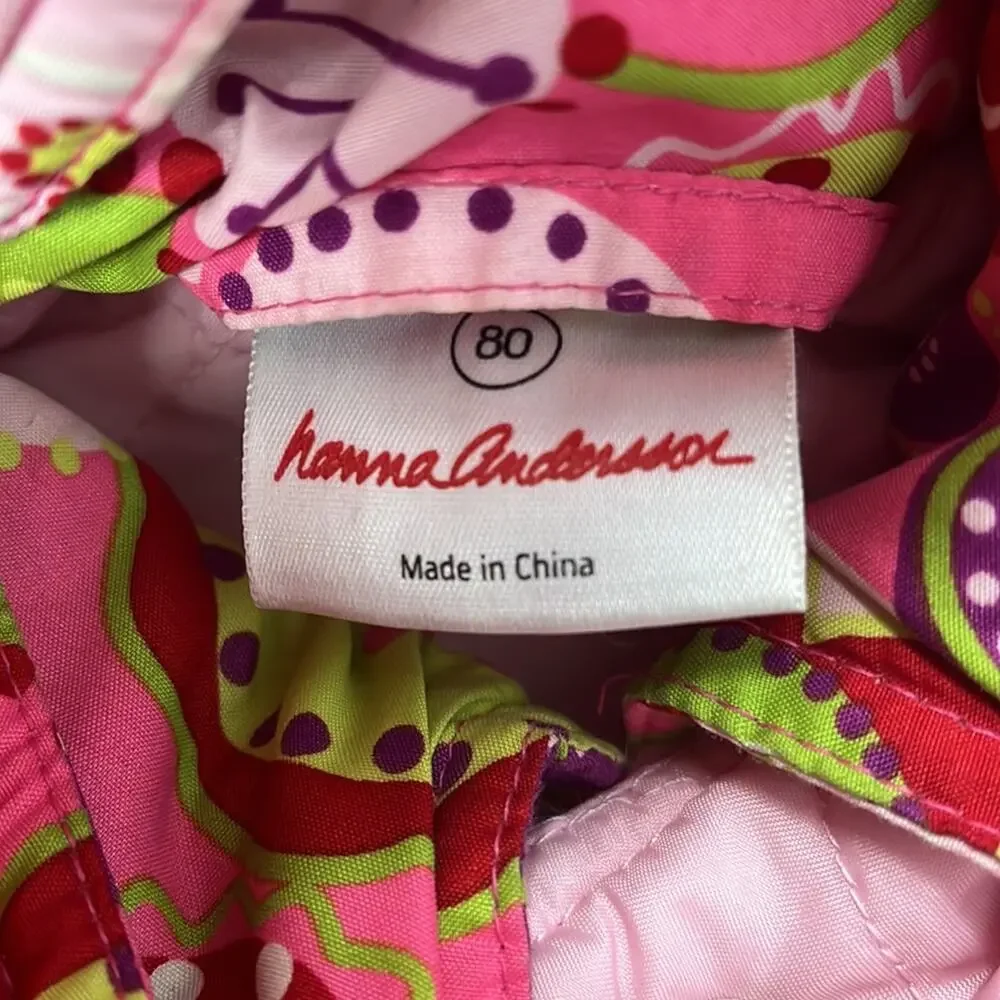 Hanna Andersson Pink Green‎ Floral Coat.